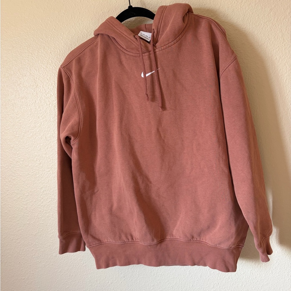 Nike oversized size xs terracotta Rust Hoodie Sweatshirt